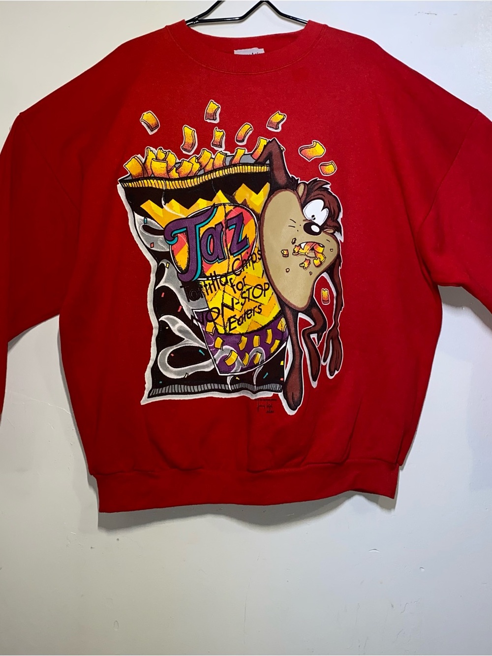 Vintage Looney Tunes Taz Sweatshirt Size OS